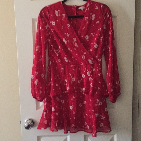 Love Fire Nordstrom Tiered Ruffle Mini Dress M - Picture 2 of 5